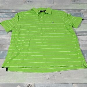 Green & White Nautica Classic Fit Polo sz Large